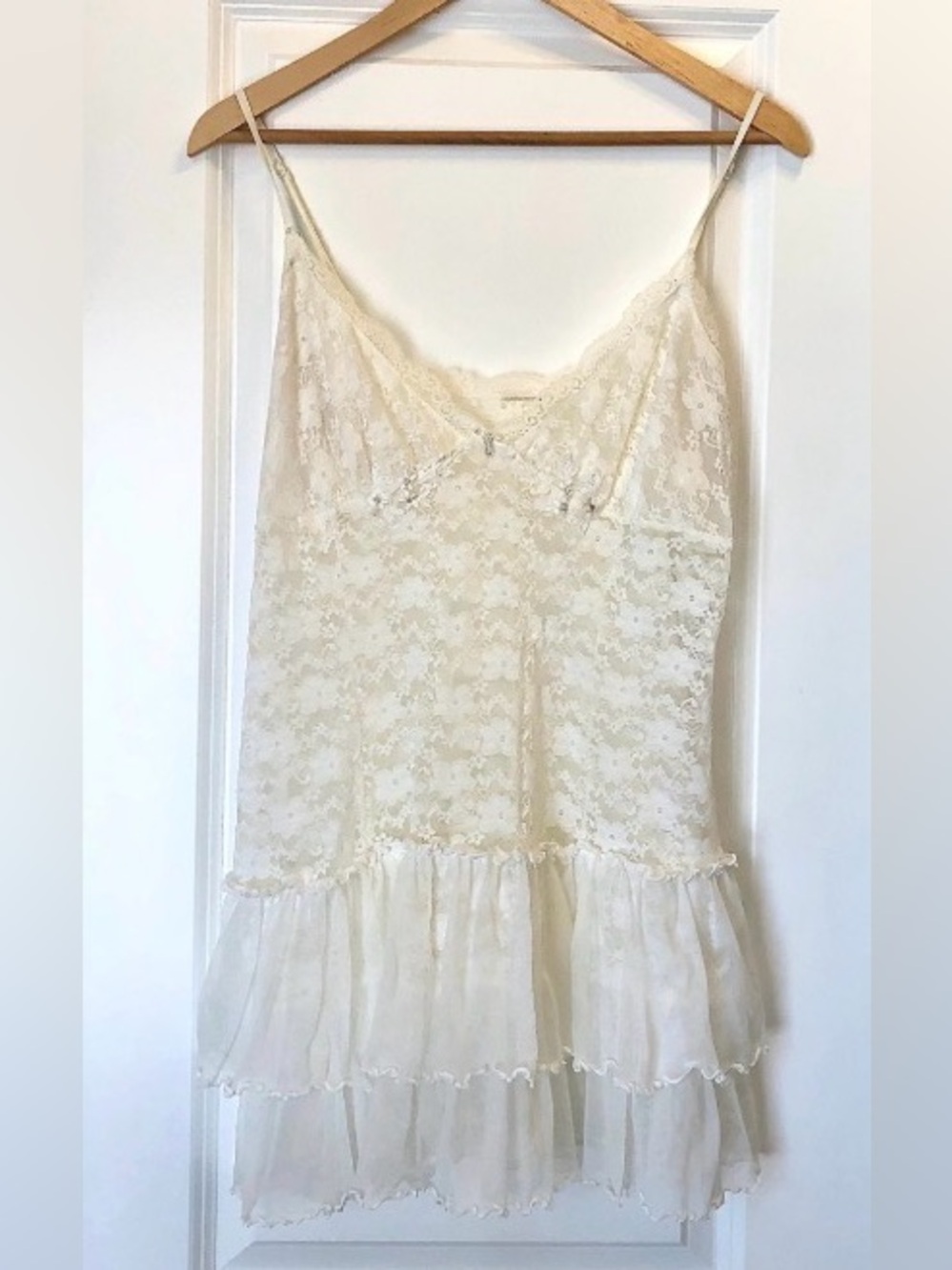 Vintage Lace White Sheer Lingerie Dress  -Women Intimates